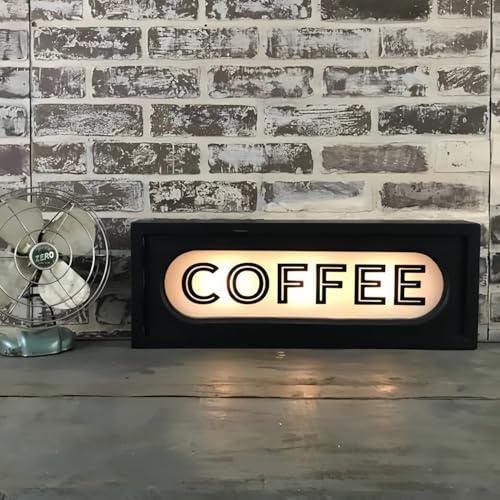 Coffee RGB LED Neon Lightbox with Remote Control Wall Mountable Pulsing Studio Warning Sign Illuminated Lights Sign for Cinema Libraries Cafes Home Company Desk Wall Decor USB Powered
