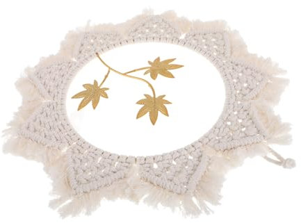 OUNONA Tapiz Hecho Mano De Macramé Para Decoración De Pared Tapiz De Pared Para Sala De Dormitorio Guardería y Oficina