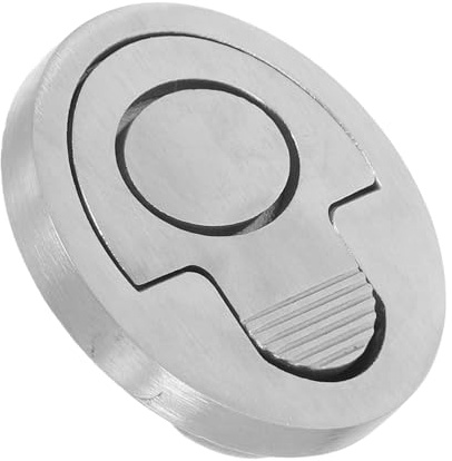 HONITANO Tirador Embutido Inoxidable para Puertas Correderas y Armarios Diseño Minimalista Redondo Asa Empotrada para Muebles y Tapas de Barco Acabado Pulido Resistente