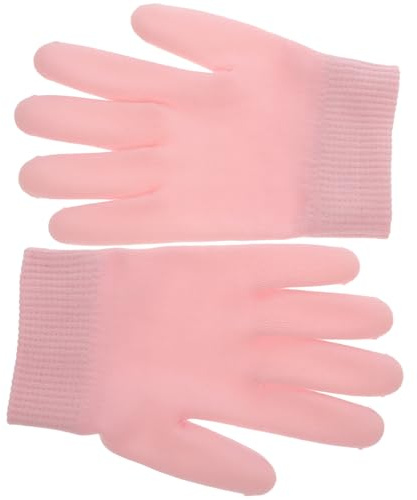 TOPBATHY Gel Moisturizing Gloves for Women No-wash Hand Skin Care Socks Elastic Soft Hand Moisturizing Gloves for Professional and Home Use Pink