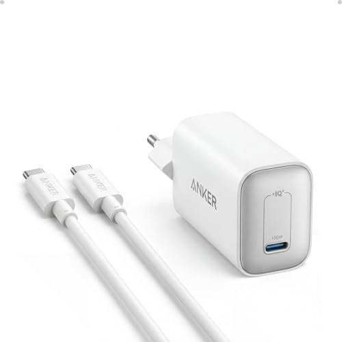 Anker Nano 100W USB C Ladegerät, Laptop Netzteil | Inkl. 1,8m USB-C Kabel (Weiß), ideal für MacBook, iPad, iPhone 17/16 und Galaxy