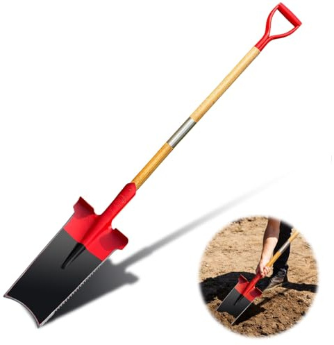 Pala con Sierra 142CM,Pala Jardineria-Excavación Multifuncional,Corte y Sierra Raíces-Pala Jardin con un Borde de Pedal Ancho,Es Resistente a la Corrosión para el Mantenimiento del Jardín