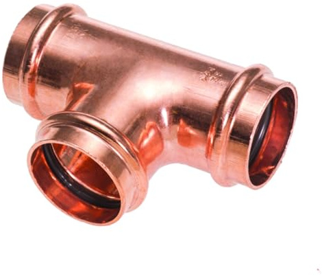 CONEL CONNECT COPPER Kupfer T-Stück reduziert V-Kontur – Pressfitting – Größe wählbar (35x22x35mm)