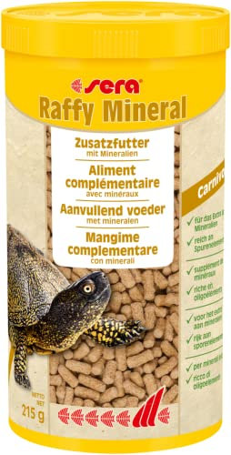 sera Raffy Mineral 1000 ml (215 g) | Ergänzungsfutter für Wasserschildkröten | schwimmende Sticks mit Mineralien | Vitaminen & Spurenelementen für gesundes Panzer- und Knochenwachstum