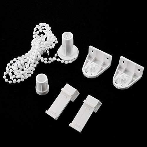 Roller Blind Fittings, Plastic Roller Blind Shade Clutch Bracket Side Pulley Chain Repair Fitting Kit Window Treatment Fits for 17-18mm(0.66-0.7inch) Diameter Tube