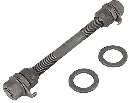 X AUTOHAUX Essieu Avant Plein Vélo Noir 1 Pcs 9.5mm 140mm Métal