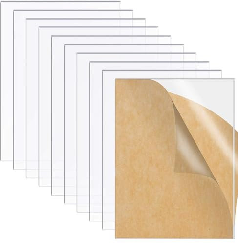 10 Fogli Trasparente, Pannello quadrato Lastra acrilica Trasparente per Cornici di vetro DIY 150 x 100 x 2 mm