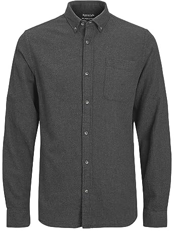 JACK & JONES Herren Jjeclassic Melange Shirt Ls Sn Hemd, Dark Grey Melange,XL