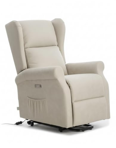 Cribel Poltrona Relax Begere Arlette D Mozart Corda C/USB, nl_NL Relaxstoel BEGERE Arlette D Mozart touw C/USB, stof, 74 x 74 x 109 cm (Beige)