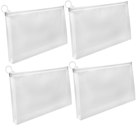 DIYEAH 4stücke Dokumentenaufbewahrungstasche Mit Reißverschluss Große Transparente Zipper-taschen Für Schule Büro Und Reisen Robuste Und Praktische Aufbewahrungslösung Für Wichtige