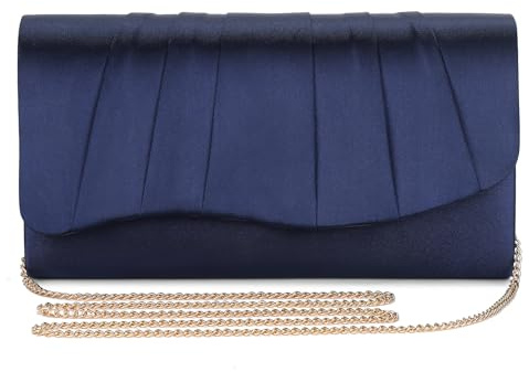 UBaymax Satin Clutch Klein, Abendtasche Damen mit Abnehmbarer Kette | Elegant Envelope Täschchen für Hochzeit, Party, Ball & Cocktail