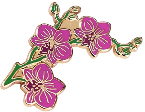 Orchidées faites à la main Broche élégante Orchidée Quotidien Broche Texture Métal pour Événement Formel Ou Usage Quotidien