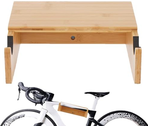 Porte-vélo mural horizontal, 27,9 x 26,4 x 9,4 cm, organisateur peu encombrant et design élégant, cintre en bois robuste pour rangement intérieur, affichage à domicile, garage, atelier