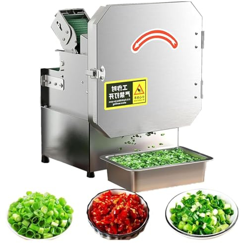 Hachoir à légumes professionnel, coupe-légumes électrique, hachoir à oignons nouveaux industriel, hachoir à oignons en acier inoxydable, épaisseur réglable de 1,5 à 35 mm pour poivrons, coriandre