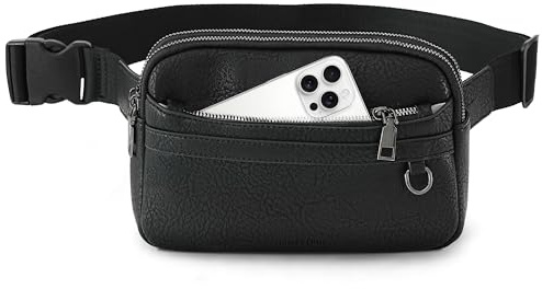 TAMTOMI Umhängetasche Damen, Bauchtasche Damen Elegant Gürteltasche Damen mit Zwei-Wege-Reißverschluss, Crossbody Bag Mode Hüfttaschen mit verstellbarem Riemen