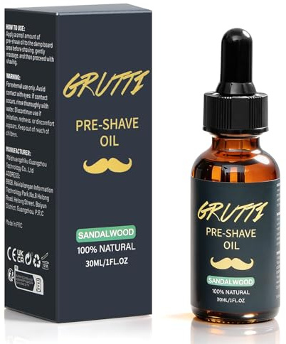30ml Aceite preafeitado para hombre | Aceite de afeitado suave para piel sensible | Ablanda el vello de la barba y protege contra cortaduras de afeitado | Hidratante para un afeitado suave
