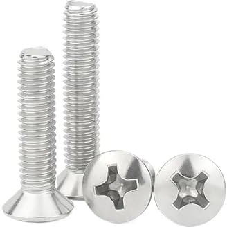 10-50 Uds M2 .5 M3 M4 M5 M6 GB820 DIN966 A2-70 304 perno de tornillo medio ovalado cabeza avellanada elevada empotrada en cruz acero inoxidable(6mm,50PCS-M2.5)
