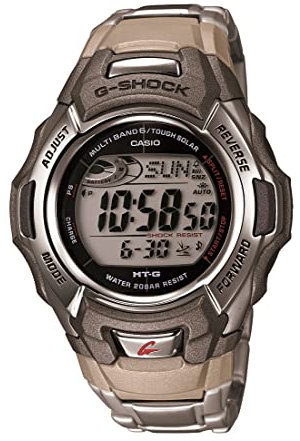 Casio Men's G-Shock MTGM900DA-8CR Tough Solar Atomic Stainless Steel Sport Watch, Silver, MTGM900DA-8CR