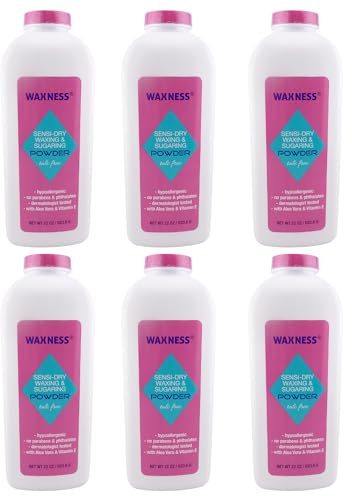 Waxness Sensi-Dry Waxing & Sugaring Powder 22 Oz Pack of 6