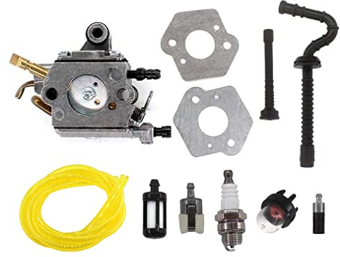 AISEN Carburateur avec jeu de joints, tuyau d'essence et filtre pour Stihl MS192 MS192T MS192TC Tronçonneuse Zama C1Q-S258, 1137 120 0650