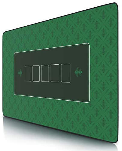 CSL- Tapis de Poker rectangulaire Vert 1000x600mm, sous-Main Bureau 100x60cm, Table pour Jeux de Poker, Taille Large XXL, Surface en Tissu, Base antidérapante, Précision et Confort
