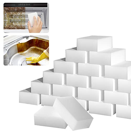 Paquete de 100 esponjas mágicas, Esponja Grande de Espuma de melamina a Granel, esponjas de Limpieza multifuncionales, Limpiador del hogar para Cocina, Horno, baño, bañera, Fregadero, Pared, Zapatos