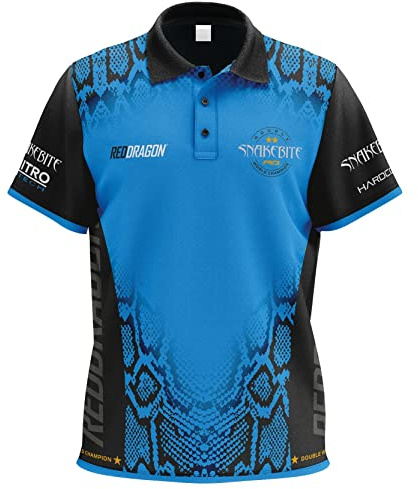 RED DRAGON Peter Wright Snakebite DWC Tour Polo Dart Shirt