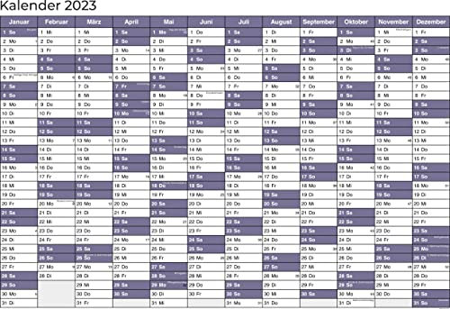 XXL Wandkalender 2023 A0 1189mm x 841mm - Planer für Büro und Wand - gerollt - Made in Germany