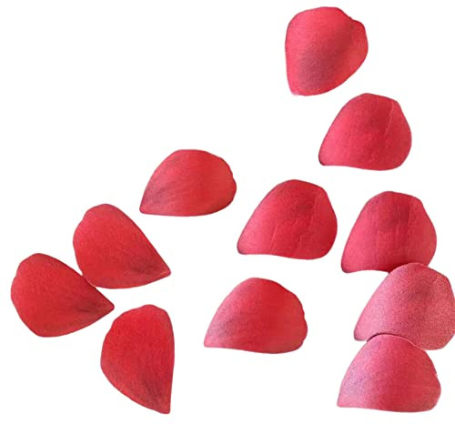 250 Stück Tortendeko Essbar Blumen, Rote Klebreispapier Essbar Rosenblüten Tortendeko Cupcake Deko Essbar Tortenaufsatz Essbare Kuchen Blumendeko für Hochzeit, Geburtstag, Party, Kuchen Dekoration