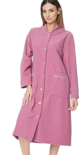 Notti Magiche Vestaglia Donna Pile Calda con Bottoni Invernale Morbido Pail con colletto e tasche