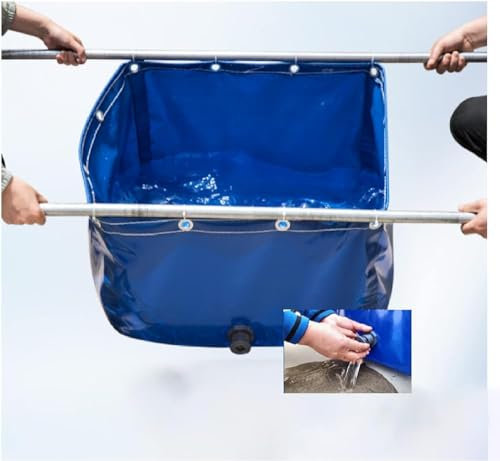 Piscine hors sol en toile pour bassin à poissons portable - Réservoir de stockage d'eau pliable - Piscine d'aquaculture - Piscine à poissons pour l'élevage de carpes koï pour le jardin - Stockage