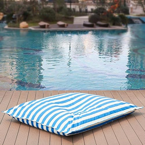 Sitzsack Indoor Outdoor Schwimmbad Bohnenbeutel Sofa für Pool und Wasser - Schwimmender Wasserdichter Großer Stuhl mit Seitlichem Sitz (Ohne Füllung), Bla