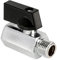 Mini robinet à bille en laiton G1/4 femelle x G1/4 mâle,DN8,Mini robinet à bille Robinet d'arrêt,Mini robinet d'arrêt chromé F G1/4(Ø11,5mm) x M G1/4(Ø12,5mm),Raccord fileté Laiton