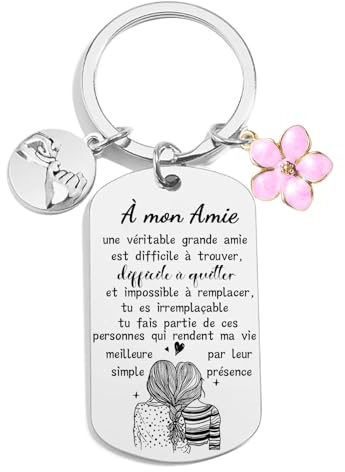 JRZDFXS Cadeau Meilleure Amie Femme Porte Clef Meilleure Amie Cadeau Amie Cadeau Pour Une Amie Cadeau Meilleure Amie Original Cadeau Amie Anniversaire Cadeau Amie Noël