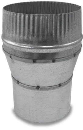 CAEXVEN Ampliación Tubo Chimenea 110 a 150mm - Adaptador Estufa Leña Acero Galvanizado - Ampliación Tubos Ventilación - Serie Lisa