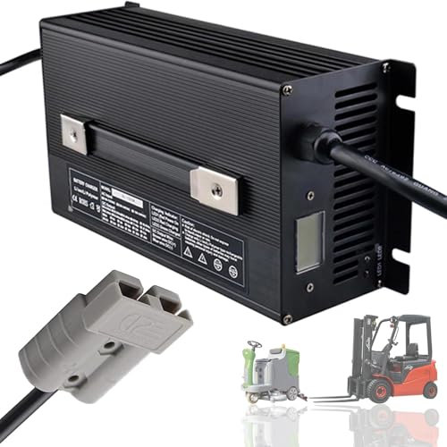 1500W Chargeur de Batterie 48V 25A,chargeurs de Batteries au Plomb,pour Voitures,camions,tondeuses à Gazon,Bateaux,Batteries Marines Chargement des Batteries avec Connecteur Anderson 120A/175A(175A)