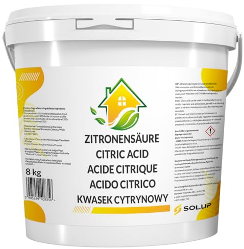 SOLUP Citronsyra 8 kg livsmedelskvalitet avkalkningsmedel helautomatisk kaffemaskin