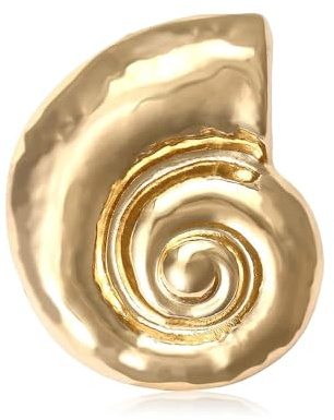 Broche Escargot Mignon En Or - Épingle à Revers Élégante Homme/Femme - Coquillage Plage Style Maritime - Accessoire Pour Costume, Robe Ou Chapeau - Bijou Tendance - Cadeau Pour Anniversaire, Noël