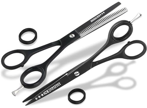 Haarscheren Set mit Friseurschere Mikroverzahnung und Modellierschere Rostfreies Edelstahl 6 Zoll