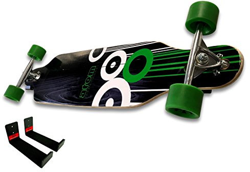 StoreYourBoard Nacktes Longboard | Longboard-Verkaufsständer | Matte (Schwarz)