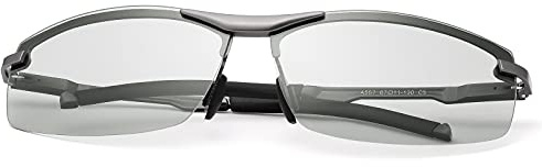 MIRYEA Gafas de Sol Hombre Deportivas Polarizadas Fotocromaticas Para Hombre y Mujer Conducción Ciclismo Moto Pesca Esqui Golf Deporte Al Aire Libre Rectangulares Protección UV (A557-Color Pistola)