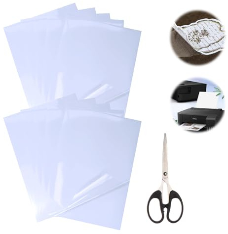 a4 Selbstklebende Folien, Druckerpapier Wasserfest, 10 Blatt Vinylfolie Sticker Papier, zum Bedrucken für Tintenstrahldrucker und Laserdrucker