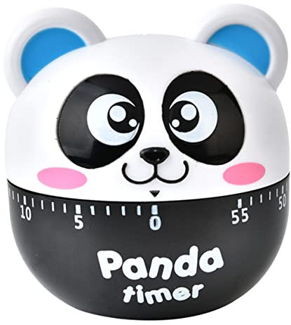 Amosfun Timer Meccanico a Forma Panda 60 Minuti in per Timer Batteria per Uso Ragazza
