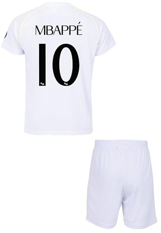 Real Madrid Ensemble Football Maillot Short Real Kylian Mbappé - Collection Officielle 14 Ans