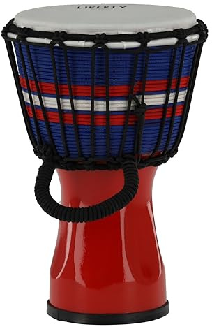 GEWA Liberty Djembé Rope Tuned - Storlek (diameter): 17,8 cm (7), höjd: 31,5 cm (12,5) - Antal Rope Runners: 14 - Röd