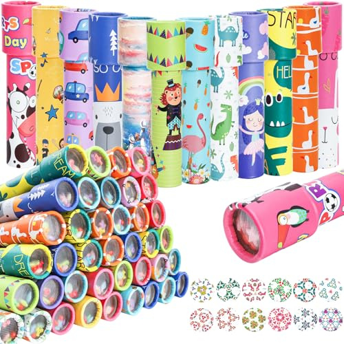 WUWEOT 30 Pack Classic Kaleidoscope Party Favors, Kids Birthday Return Gifts Party Favor, Fun Kaleidoscope Toy for Boys and Girls Birthday Classroom School Goodie Bag Fillers (Random Patterns)
