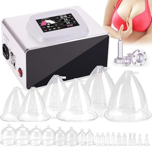 Macchina Per Terapia A Vuoto - 4 Modalità, Massaggiatore Per Modellare Il Corpo,Funzione 3 In 1 (Massaggio + Coppettazione + Raschiatura),Massaggiatore A Vuoto Con 24 Tazze E 3 Gua Sha,Touch Screen