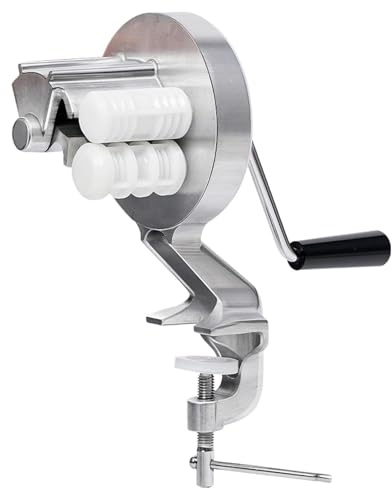Estrusore In Alluminio Lucidato – Stampo Per Pasta Manuale, Manovella Argentata | Cavatelli Maker Set Di Strumenti Per Maccheroni Portatili, Manovelle Ergonomiche, Design, Pressa Per Tagliatelle, Cuci