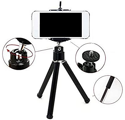 K-S-Trade Smartphone Tripod/Mobile Stand/Tripod Compatible With Samsung Galaxy S7, Aluminium Mobile Phone Holder