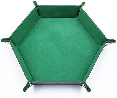 WENDYWU Plateau à Dés Pliable Portable Pour DND, D&D et Jeux de Rôle - Support en Cuir Synthétique Pour RPG